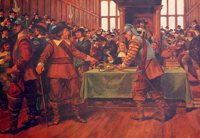 Oliver Cromwell Dissolving Parliament