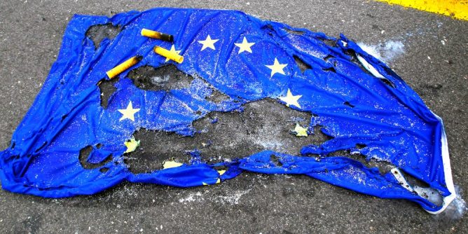 Burnt EU Flag