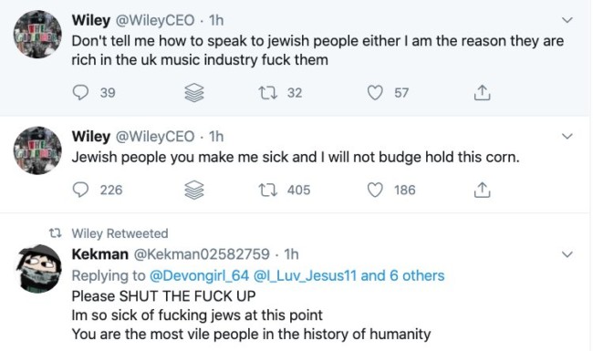 Wiley Anti-Semitic Tweets